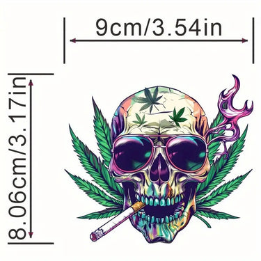 Skull Leaf Iron-on Transfer